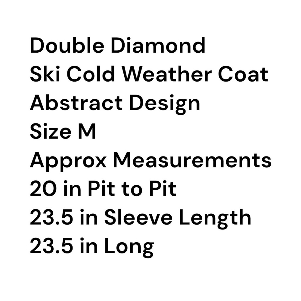 Double Diamond Coat Women's Size M Black Jacket Fleece Lined Winter Snow Ski - Picture 6 of 10